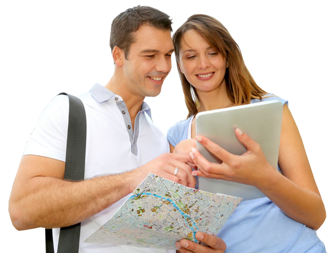 Couple Tourist Transparent PNG Image