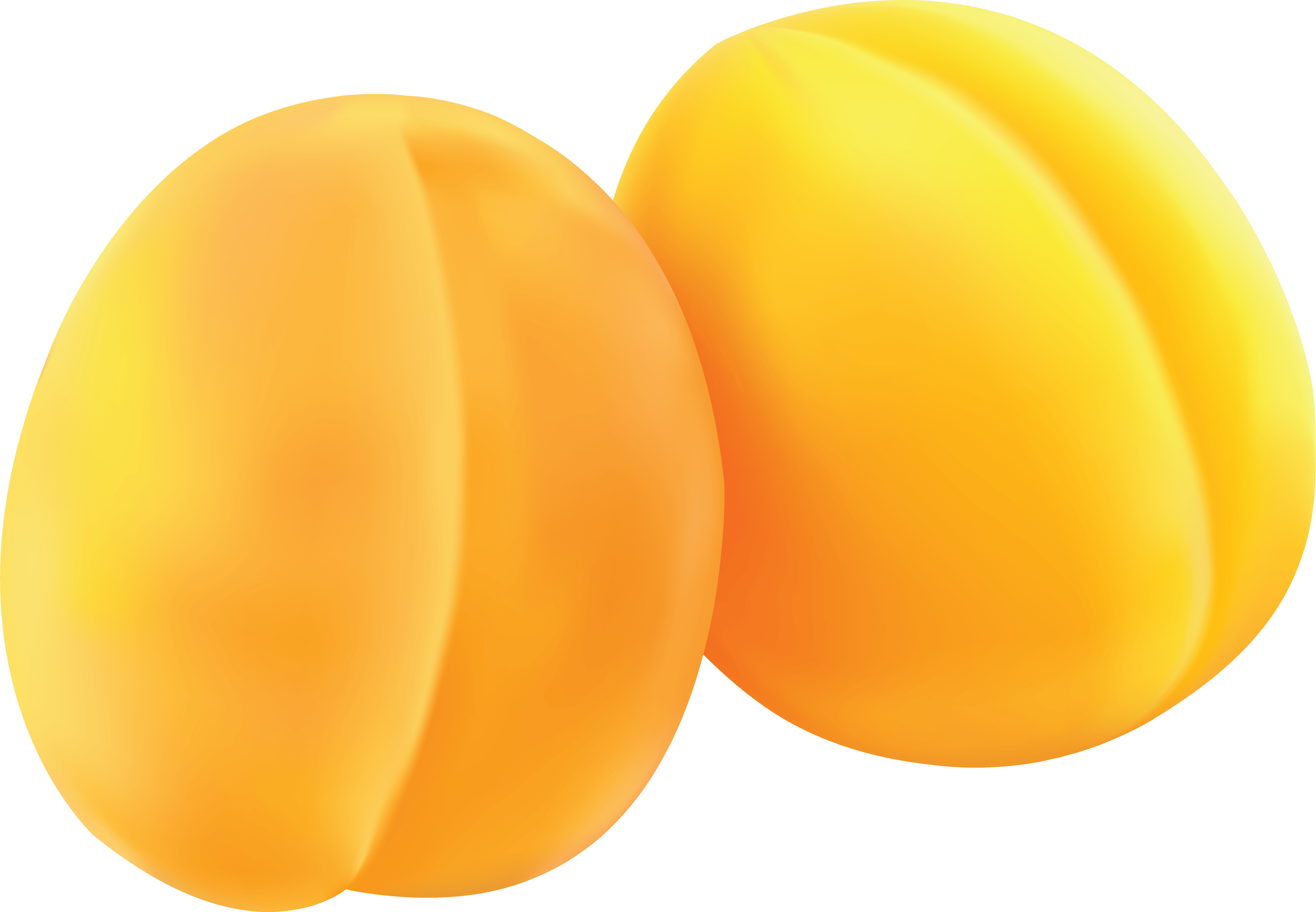 Yellow Peach Transparent PNG Image