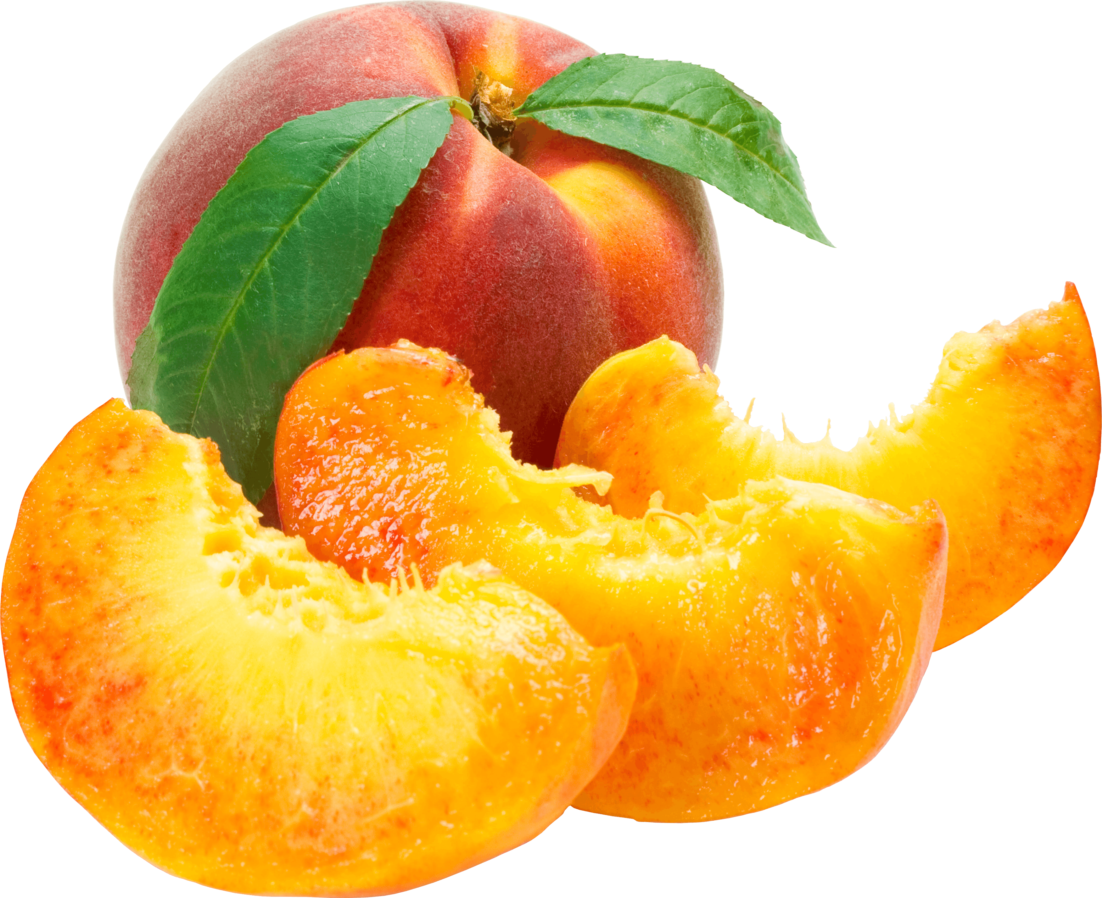 Sliced Peaches Transparent PNG Image