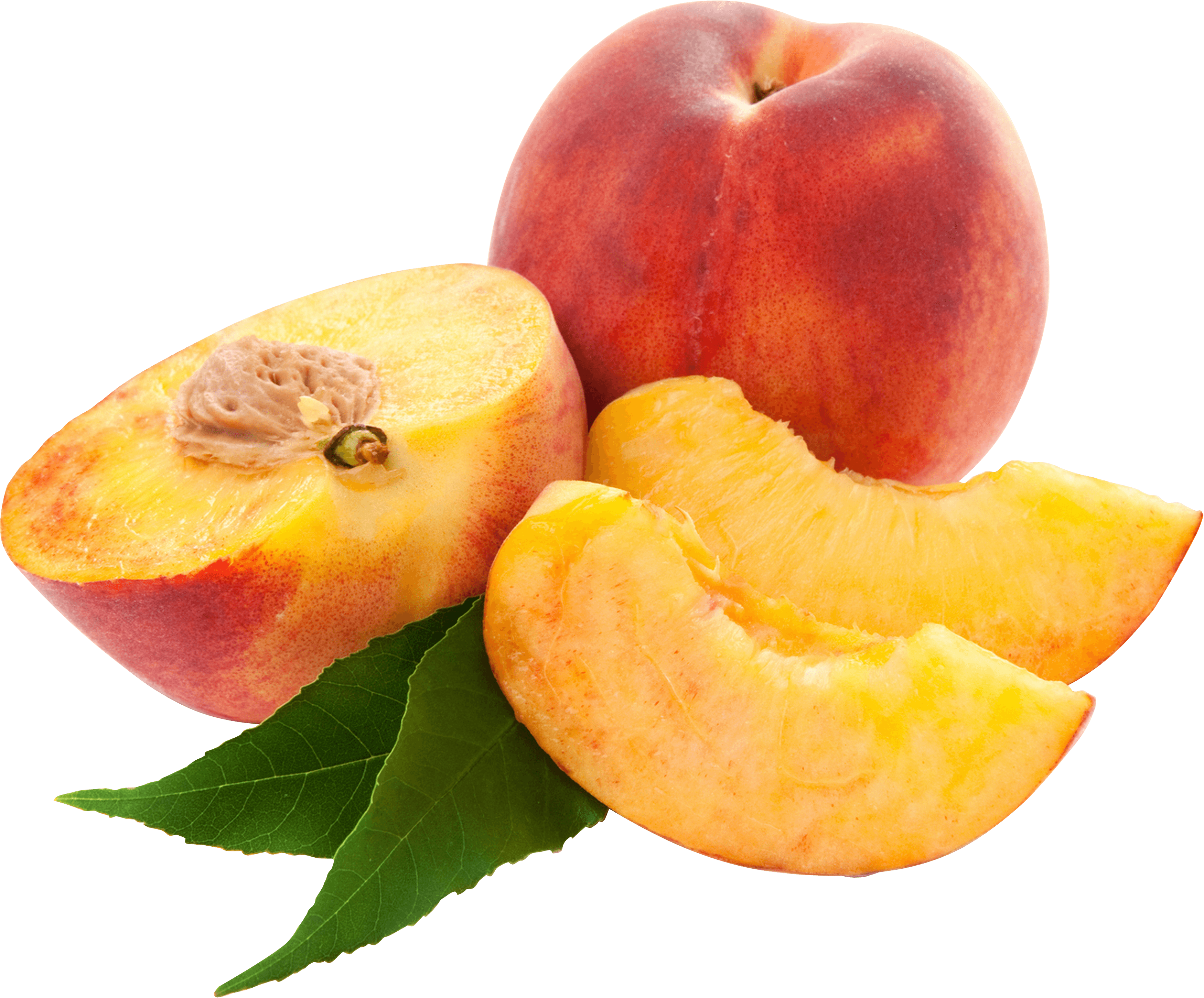 Sliced Peaches Transparent PNG Image