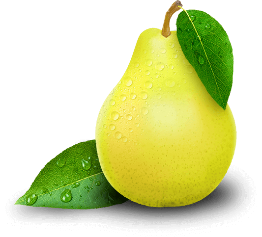 Fresh Green Pears Transparent PNG Image