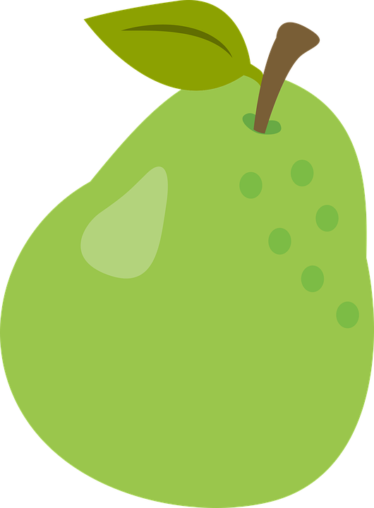 Vector Green Pears Transparent PNG Image
