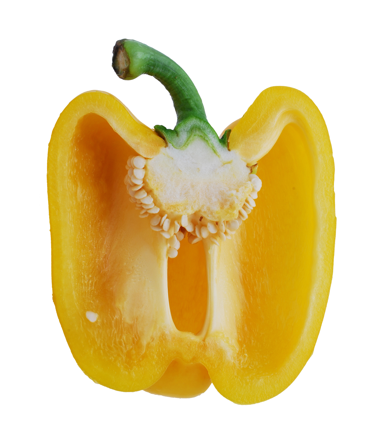 Pepper Half Yellow Bell Transparent PNG Image