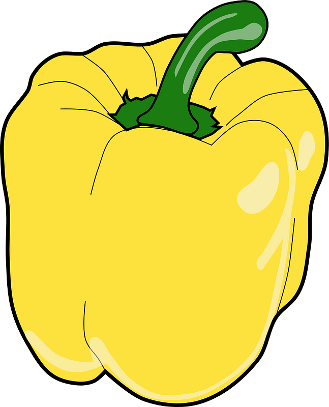 Pepper Vector Yellow Bell Transparent PNG Image
