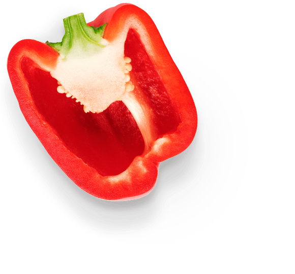 Pepper Half Red Bell Transparent PNG Image