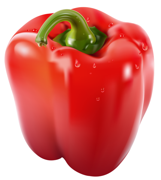 Fresh Pepper Red Bell Transparent PNG Image