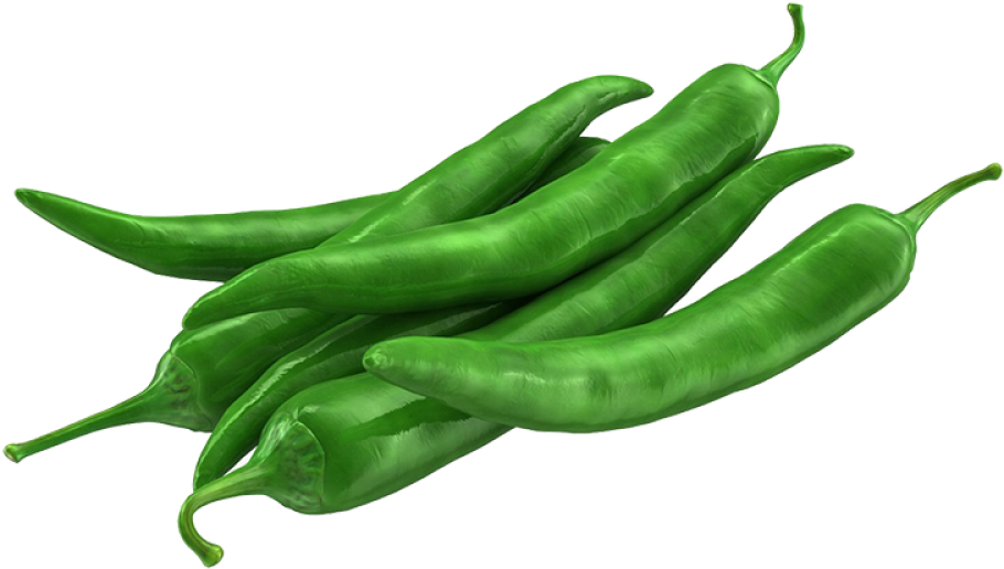 Chili Green Pepper Transparent PNG Image