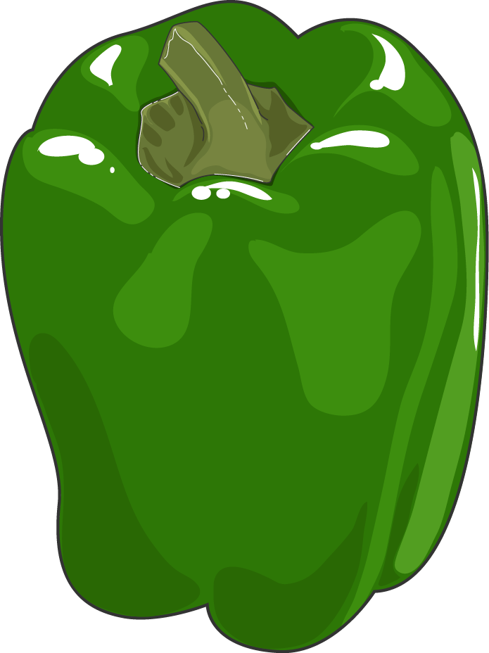 Pepper Vector Green Bell Transparent PNG Image