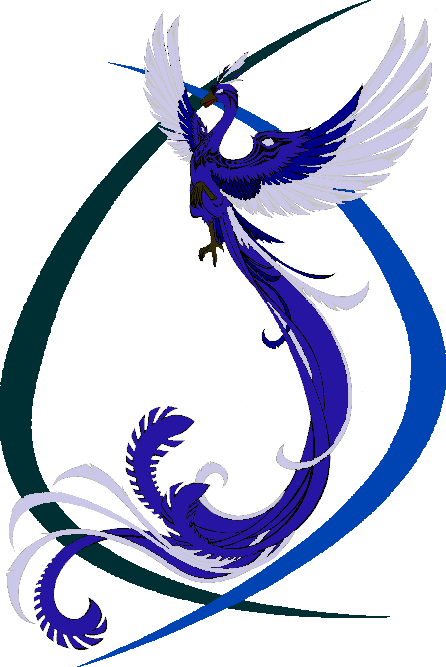 Blue Phoenix Background Transparent PNG Image
