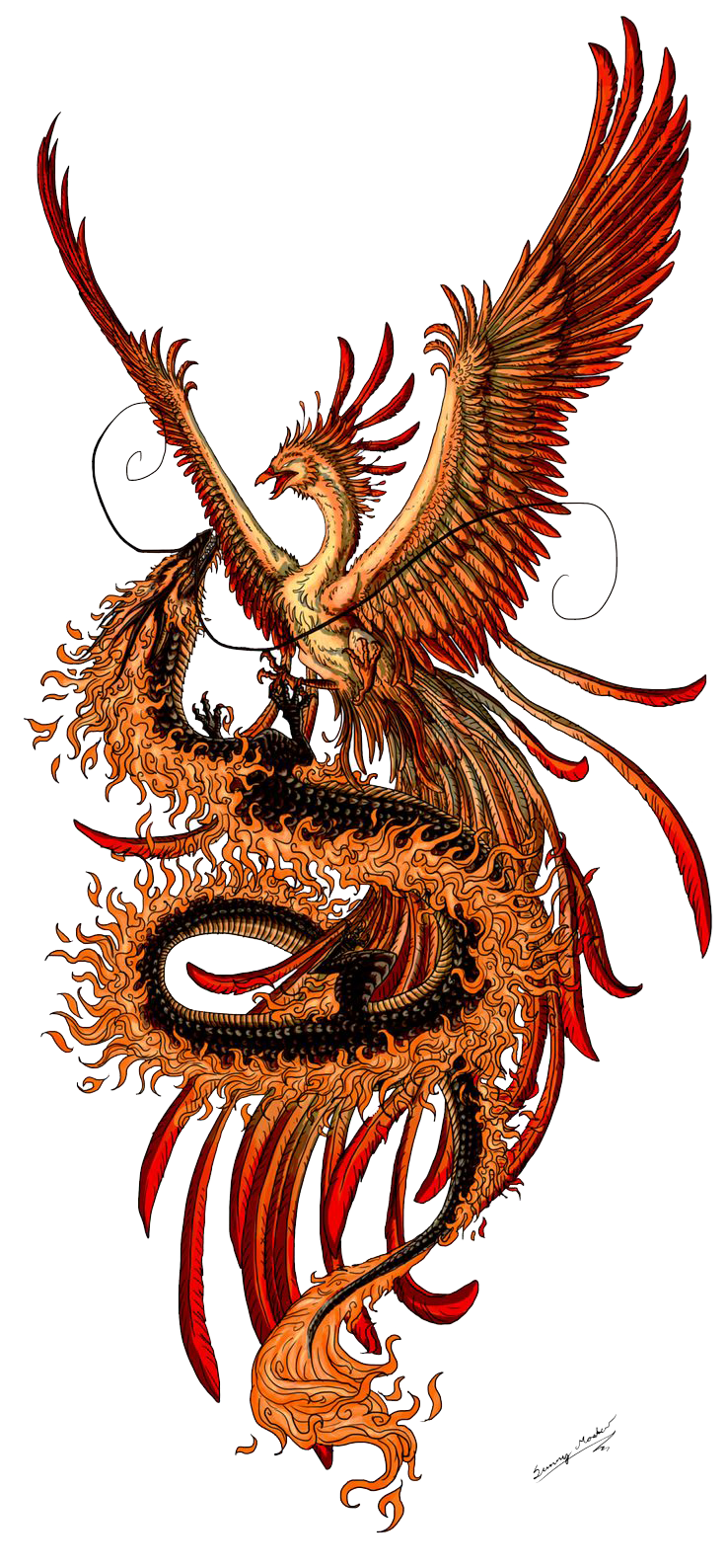 Phoenix Tattoos Transparent PNG Image