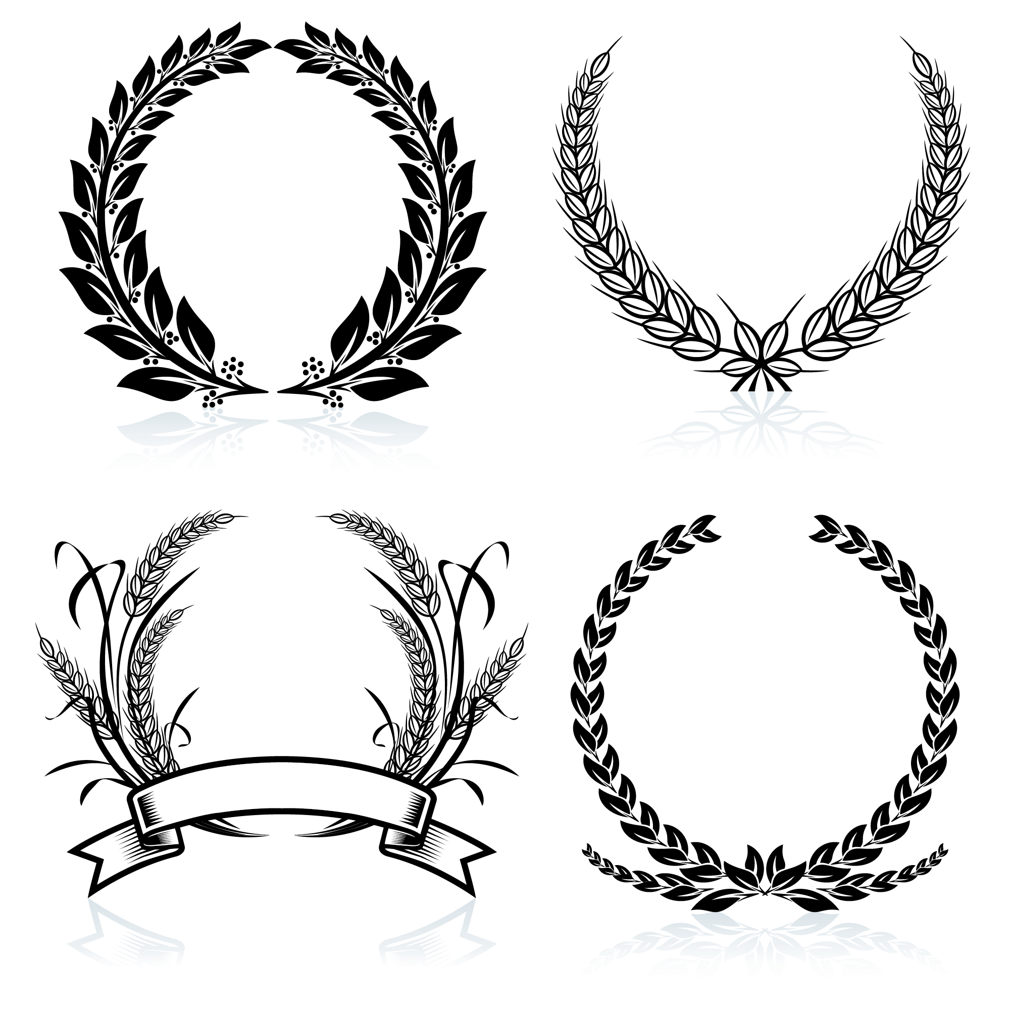 And Wheat graphy Wreath Bay Black Laurel Transparent PNG Image