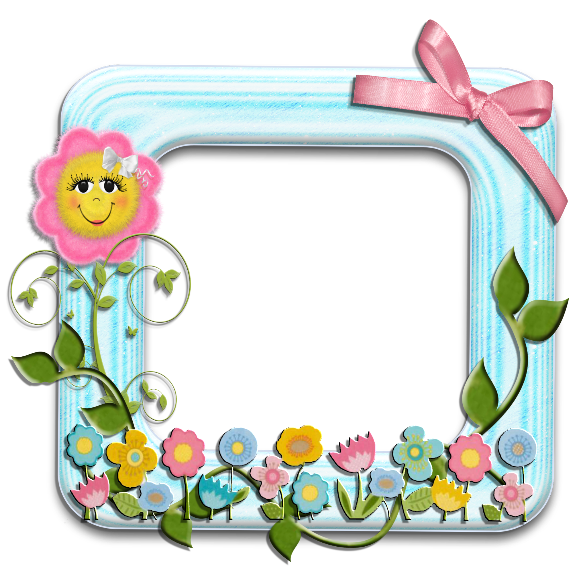 Flower Frame Greeting Note Cards Birthday Transparent PNG Image
