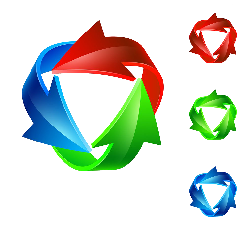 Color Recycle Symbol Recycling Logo Transparent PNG Image