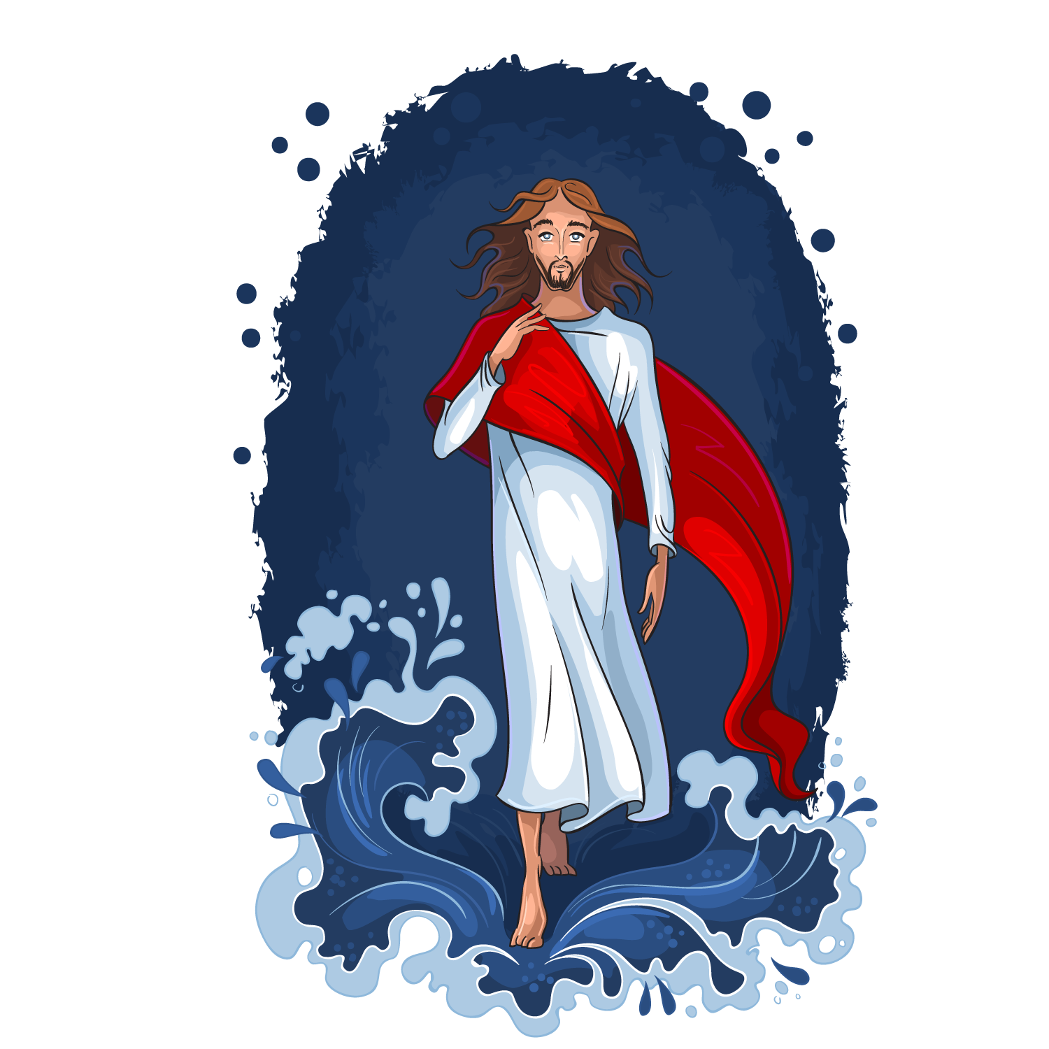 graphy Back Illustration Jesus Vector Waves Resurrection Transparent PNG Image