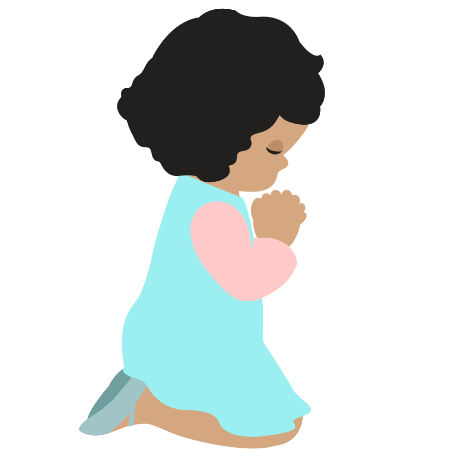 Little Praying Girl Transparent PNG Image