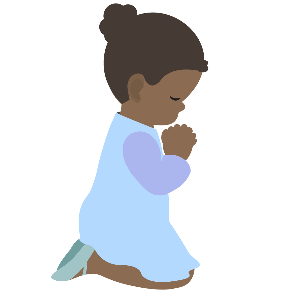 Little Praying Girl Transparent PNG Image