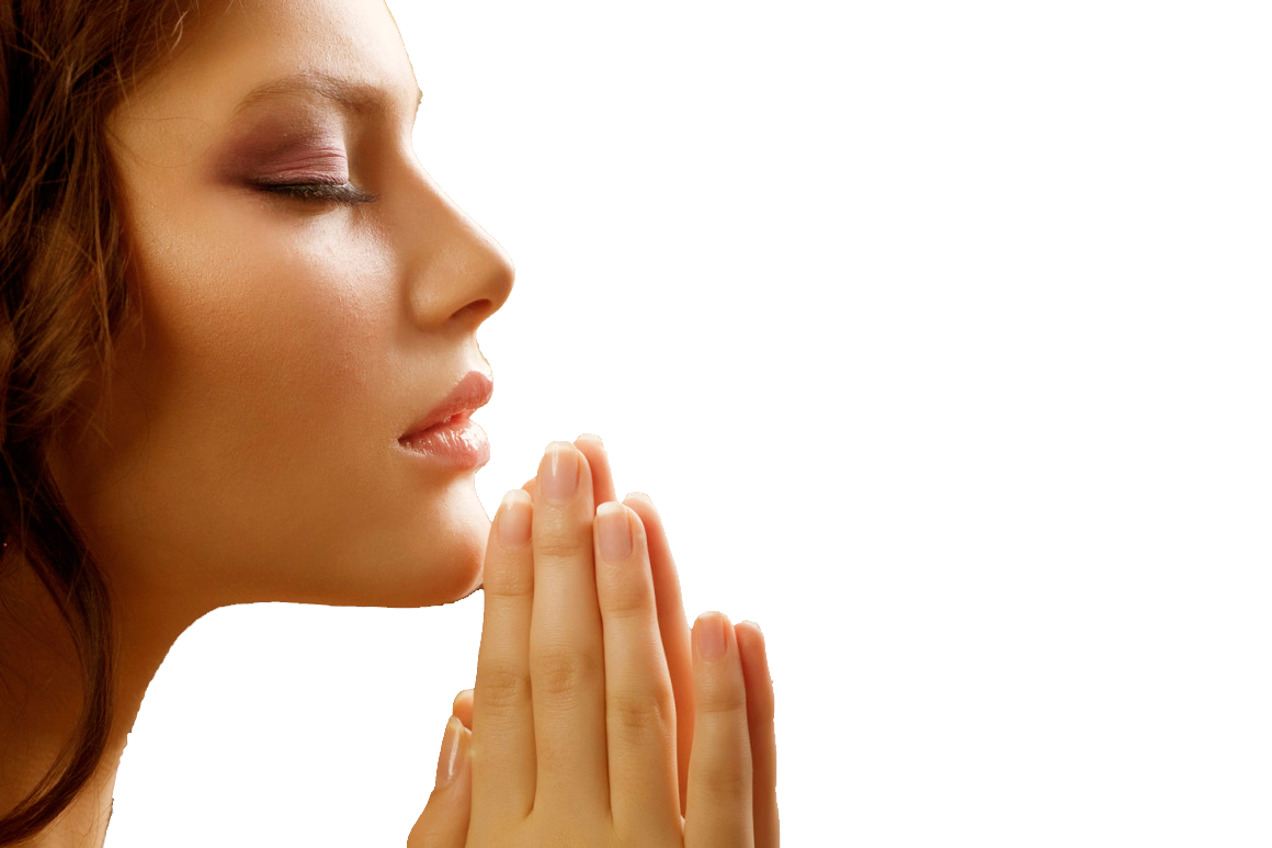 Praying Girl Lonely Black Transparent PNG Image