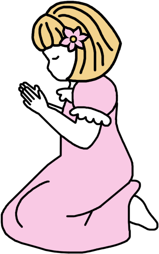 Girl Praying Sad Transparent PNG Image