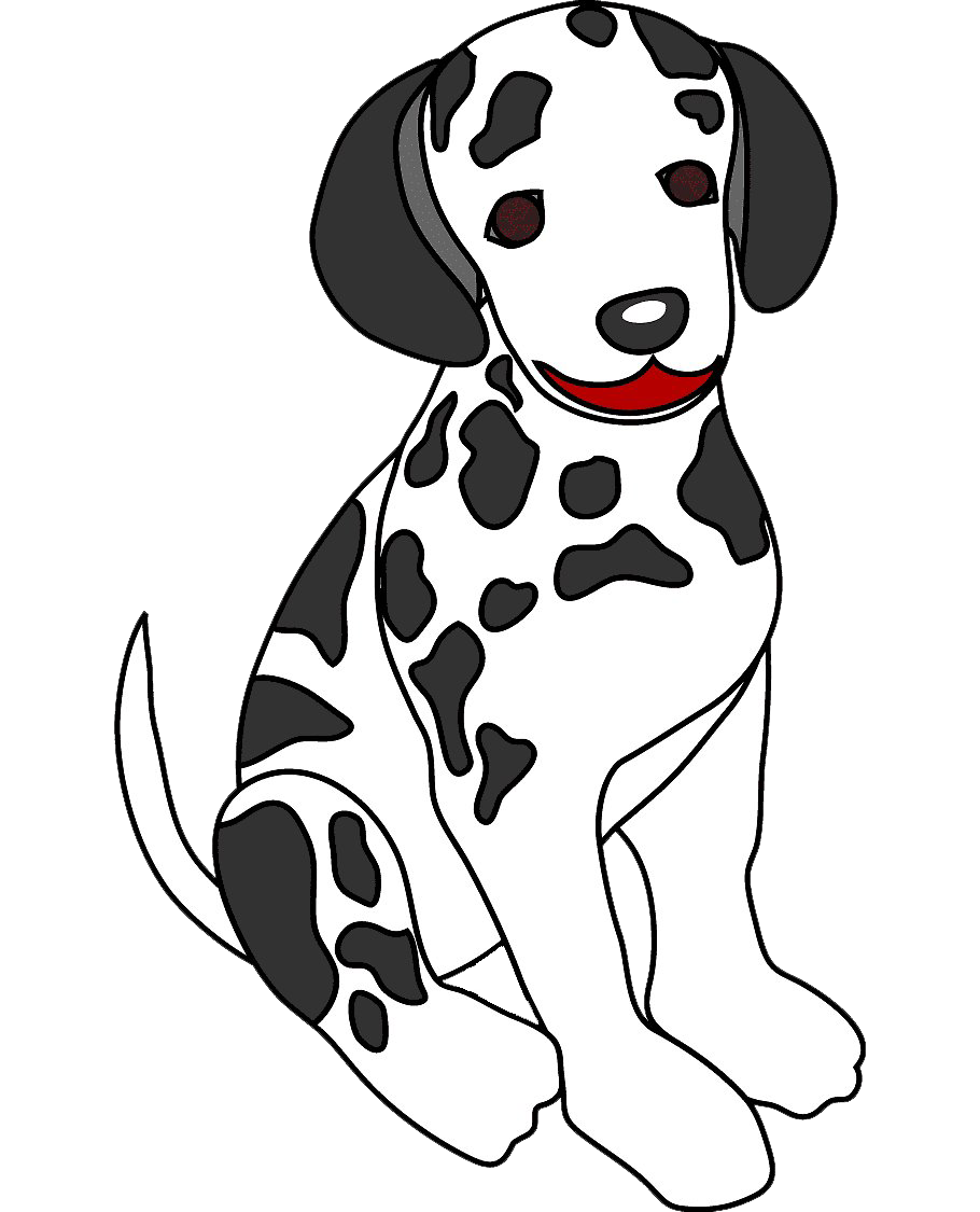 And White Puppy Black Transparent PNG Image