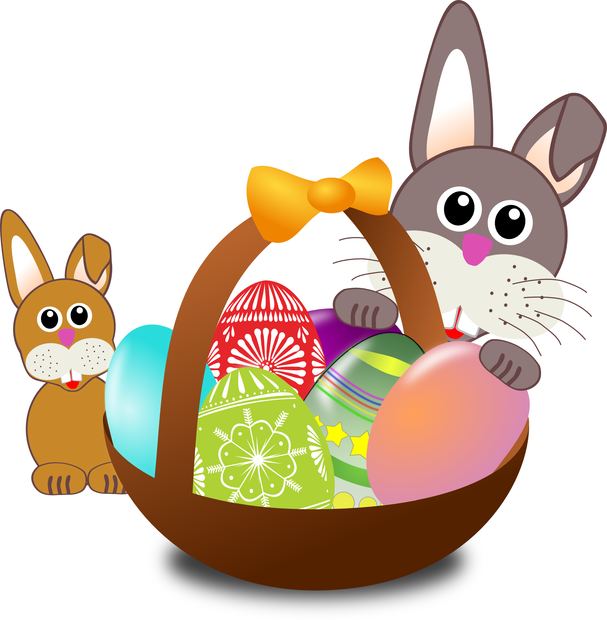 Easter Rabbit Background Transparent PNG Image