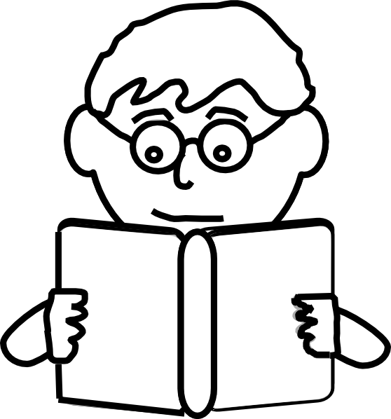 Boy Reading Book Transparent PNG Image