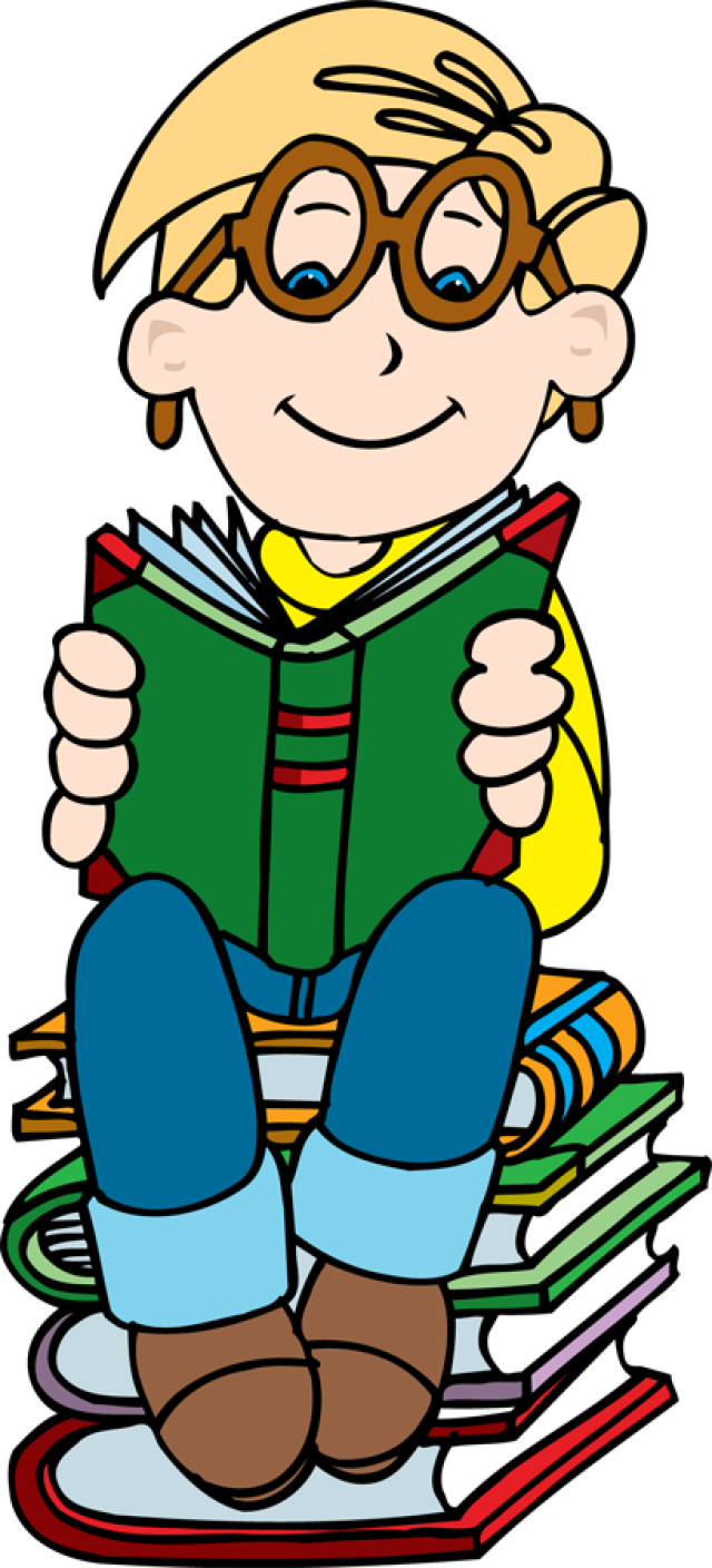 Boy Reading Book Sitting Transparent PNG Image