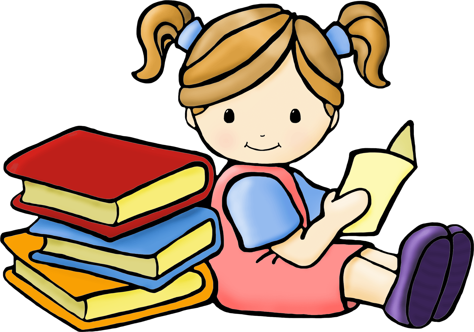 Kids Reading Transparent PNG Image