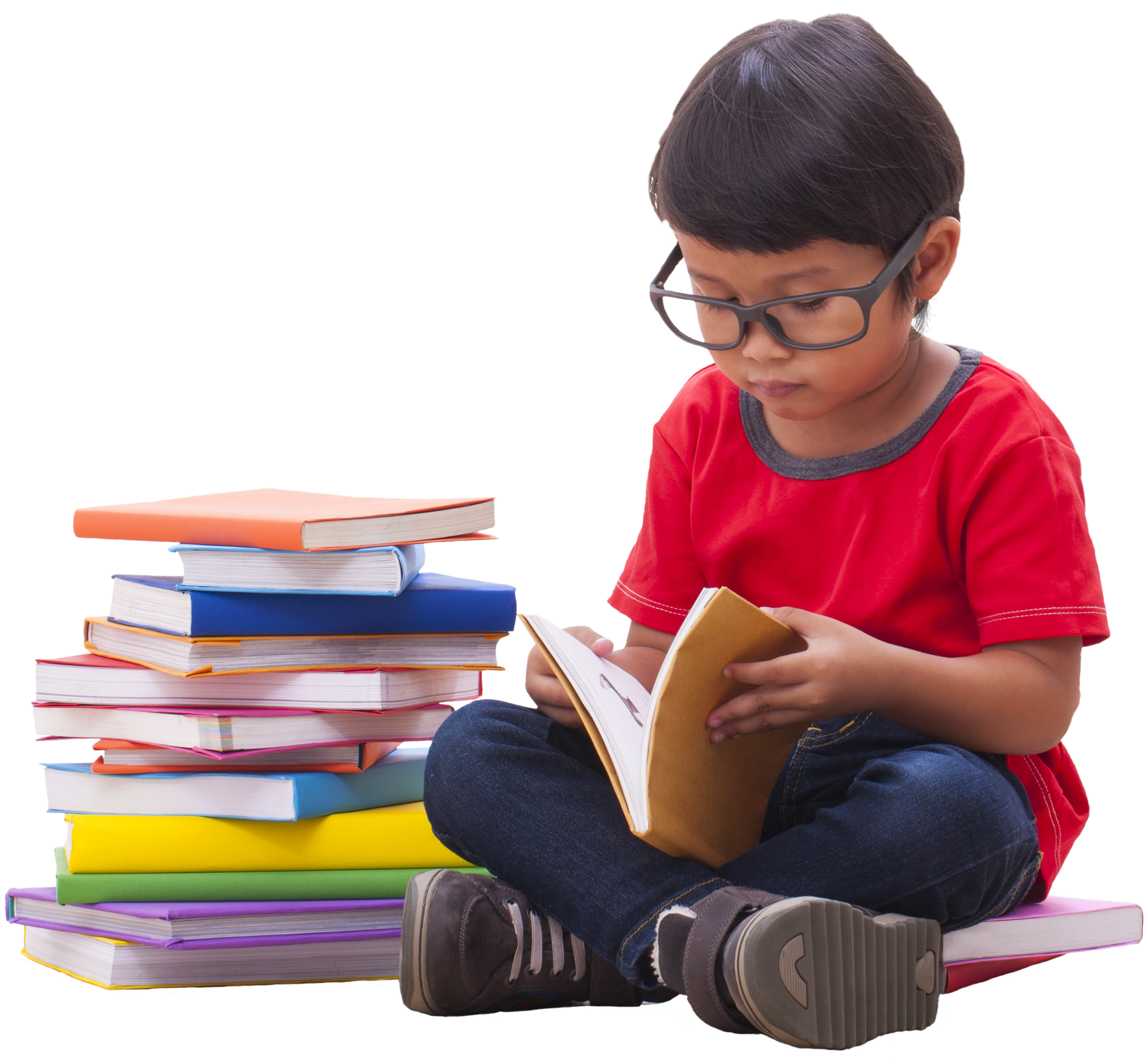Kids Reading Transparent PNG Image