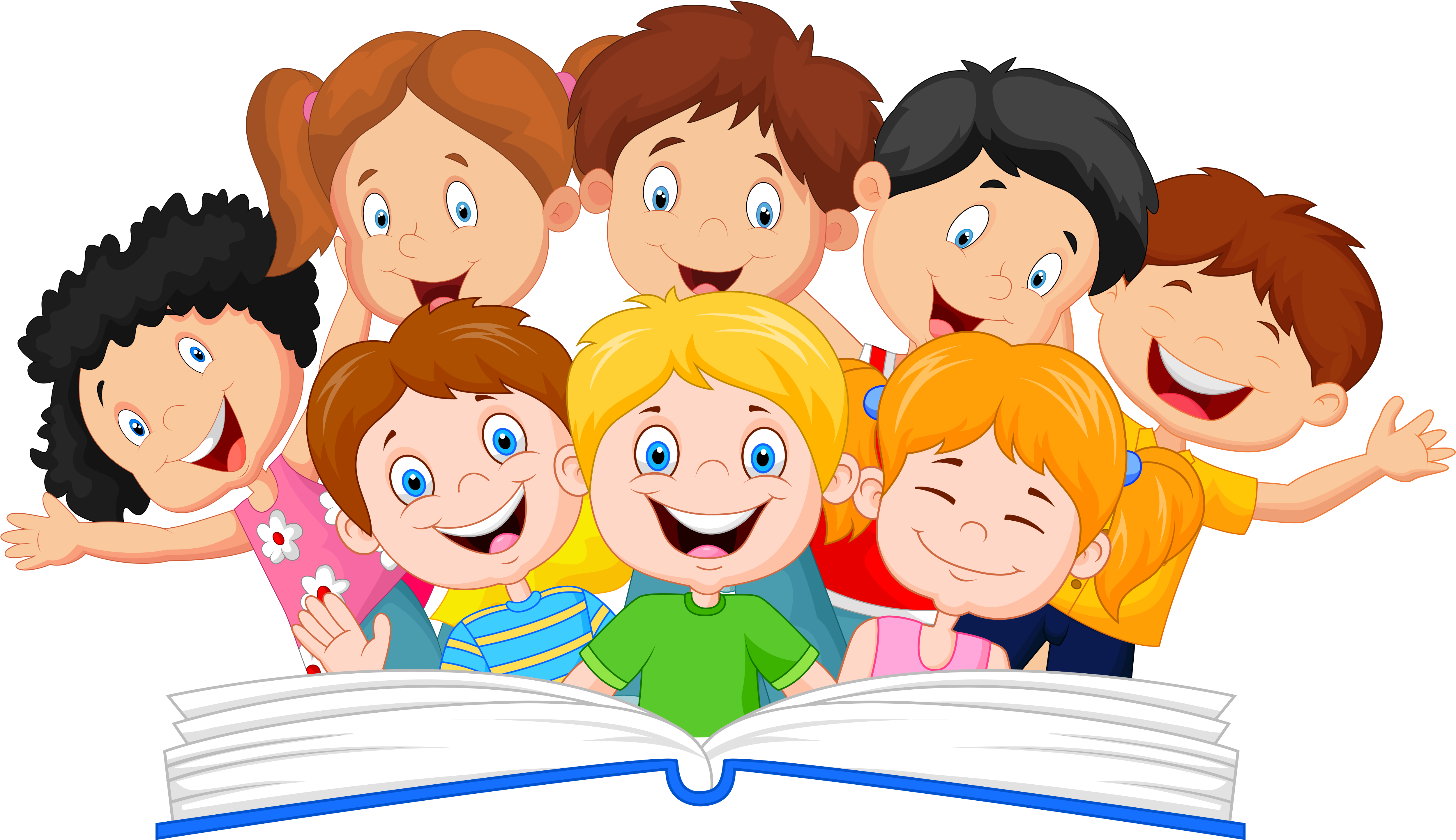 Kids Reading Transparent PNG Image