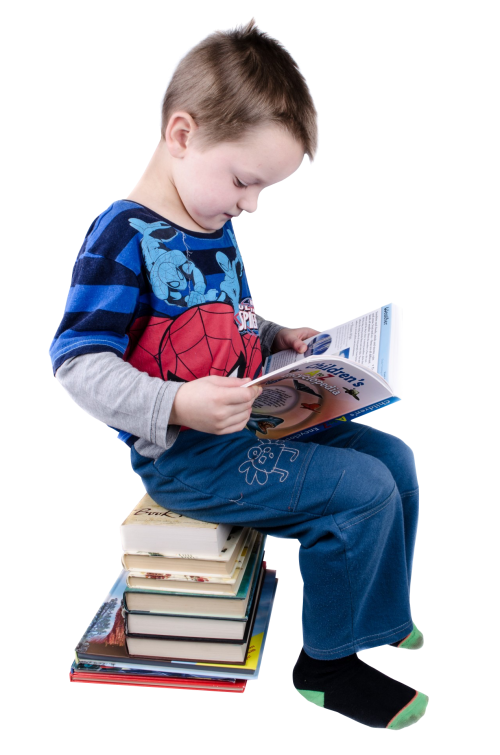 Kids Reading Transparent PNG Image