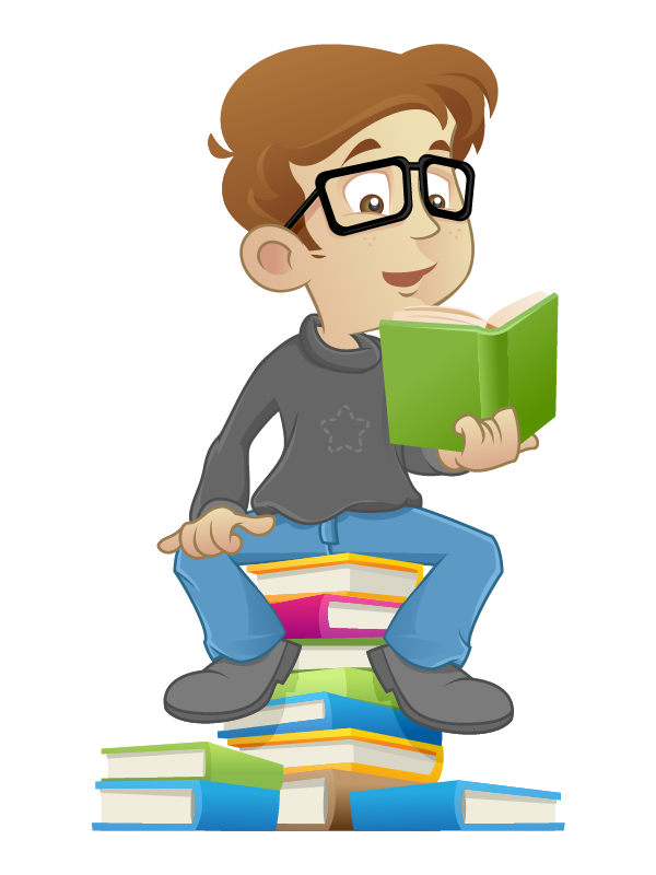 Kids Reading Transparent PNG Image