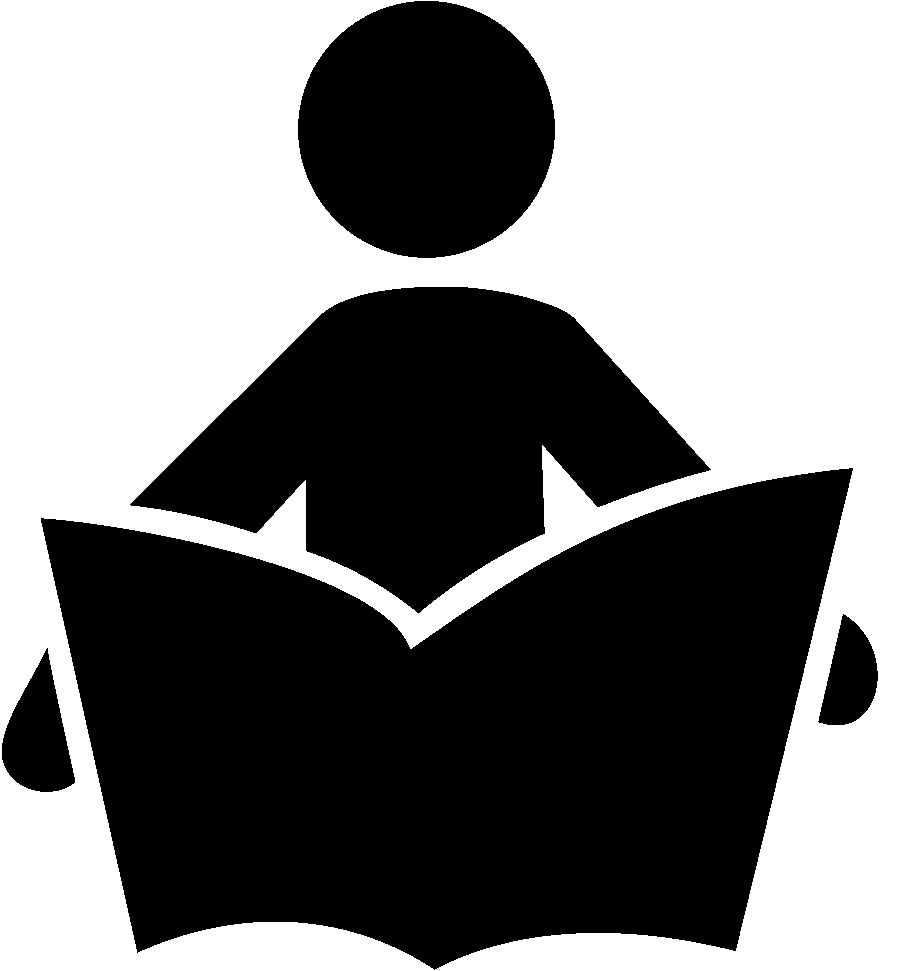 Reading Silhouette Transparent PNG Image