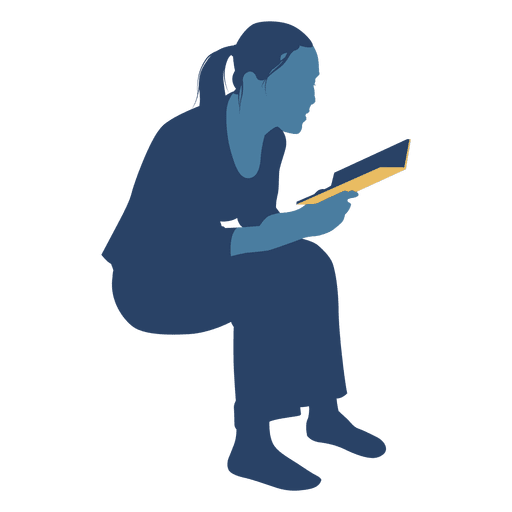 Woman Reading Transparent PNG Image