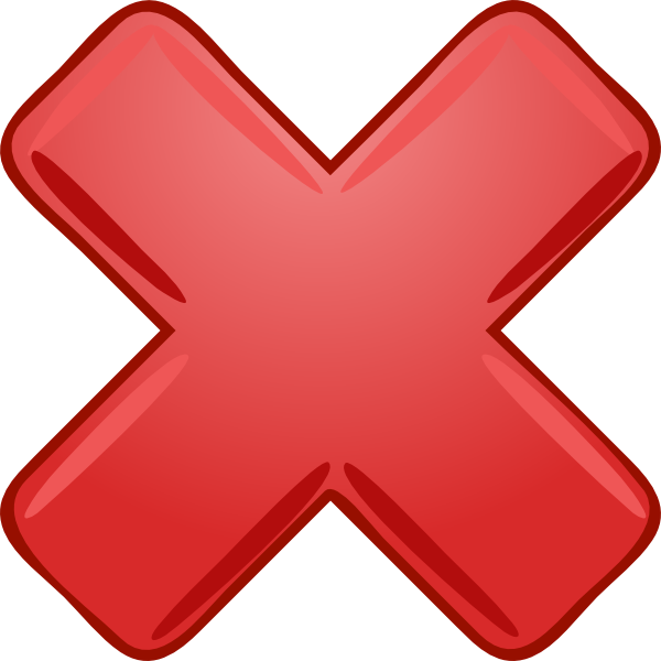 Red Cross Mark Transparent PNG Image