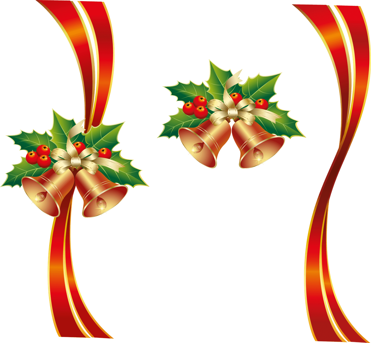 Christmas Ribbon Transparent PNG Image