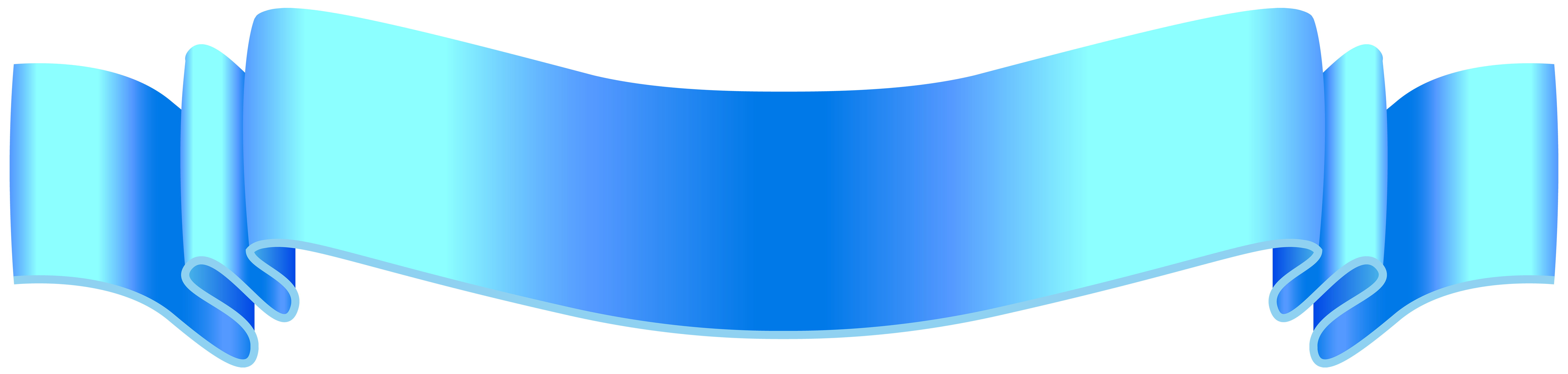 Blue Banner Transparent PNG Image