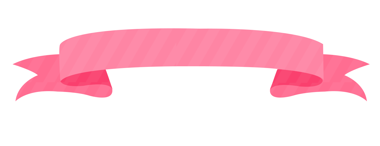 Pink Beautiful Border Ribbon Hand-Painted Transparent PNG Image