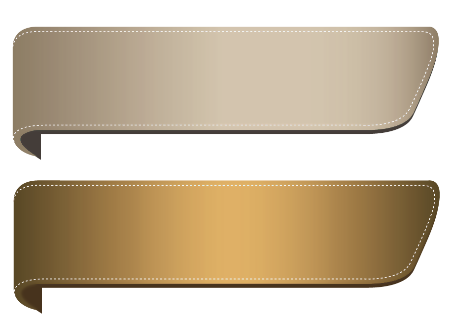 Web Paper Banner Ribbon Gold Transparent PNG Image