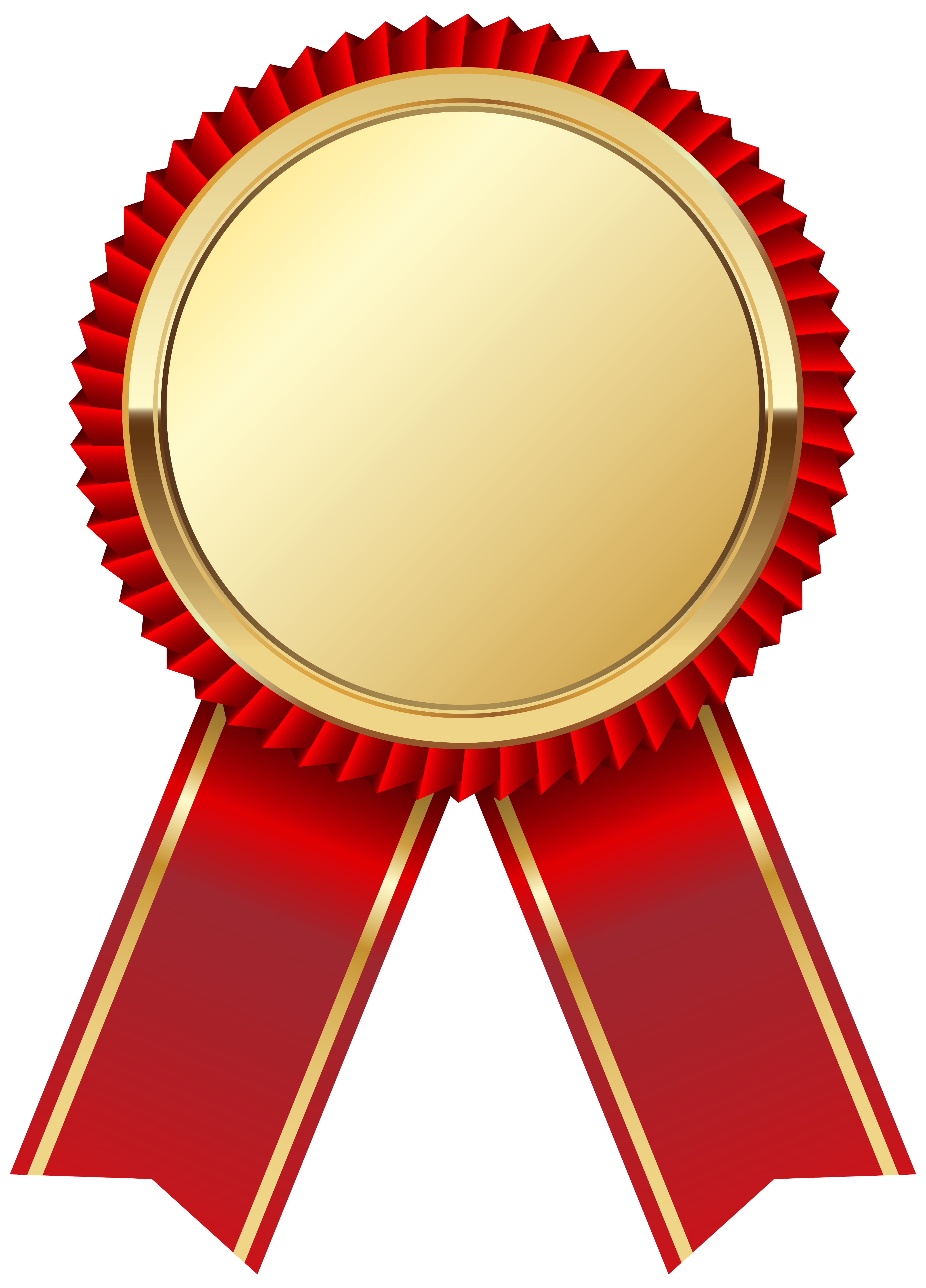 Pattern Material Medal Gold Ribbon Transparent PNG Image