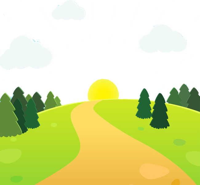 Illustration Mountain Cartoon Road Transparent PNG Image
