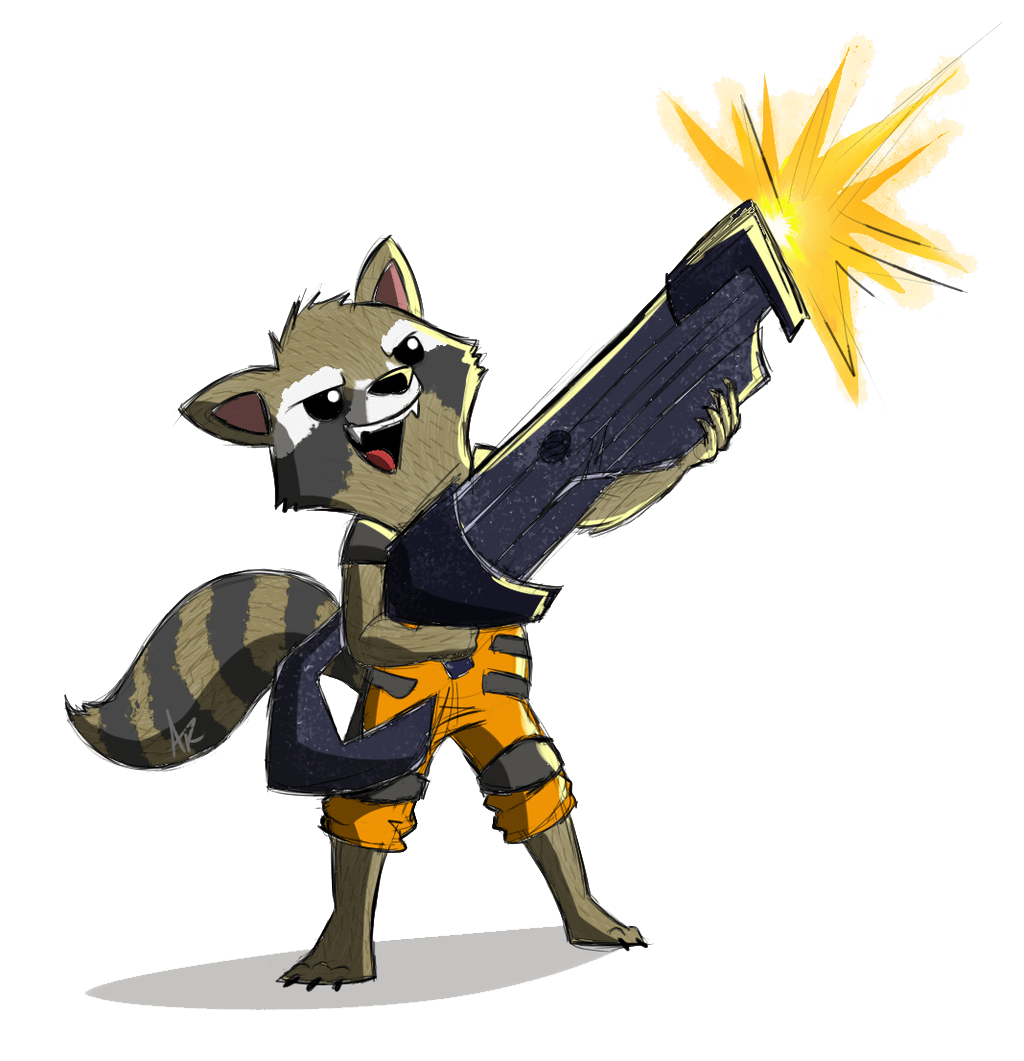 Raccoon Cartoon Rocket Transparent PNG Image