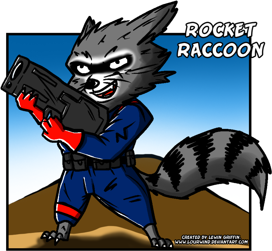 Raccoon Rocket Transparent PNG Image