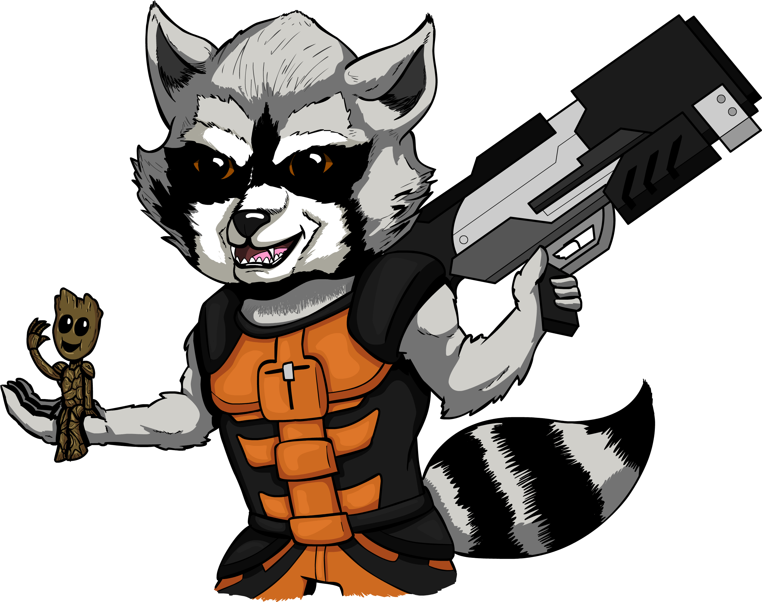 Raccoon Rocket Transparent PNG Image