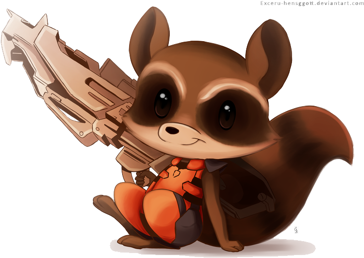 Raccoon Cartoon Rocket Transparent PNG Image