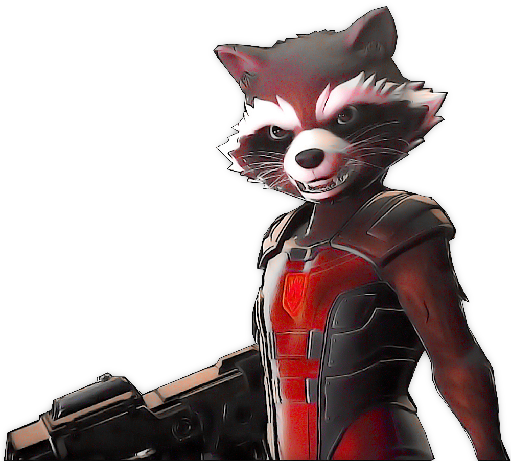 Raccoon Guardian Rocket Transparent PNG Image