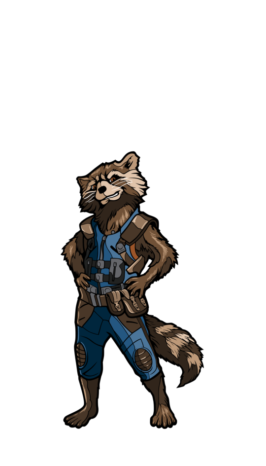 Raccoon Guardian Rocket Transparent PNG Image