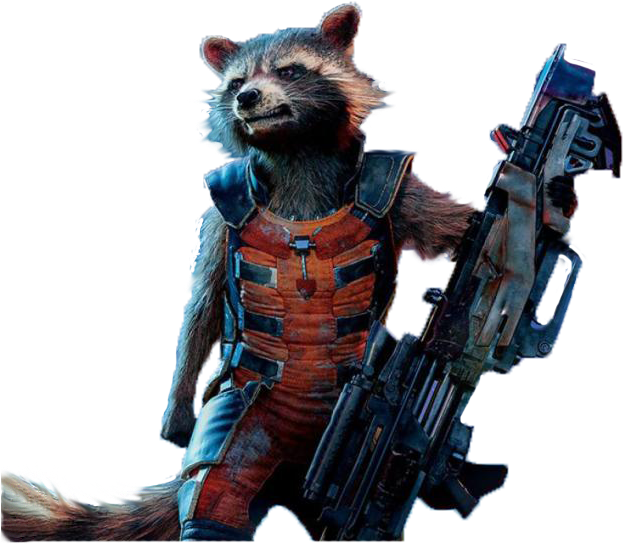 Raccoon Guardian Rocket Transparent PNG Image
