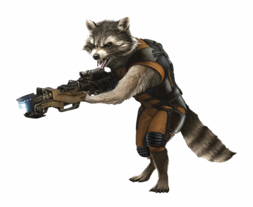 Raccoon Guardian Rocket Transparent PNG Image