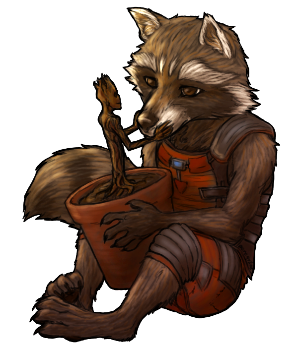 Raccoon Rocket Marvel Transparent PNG Image