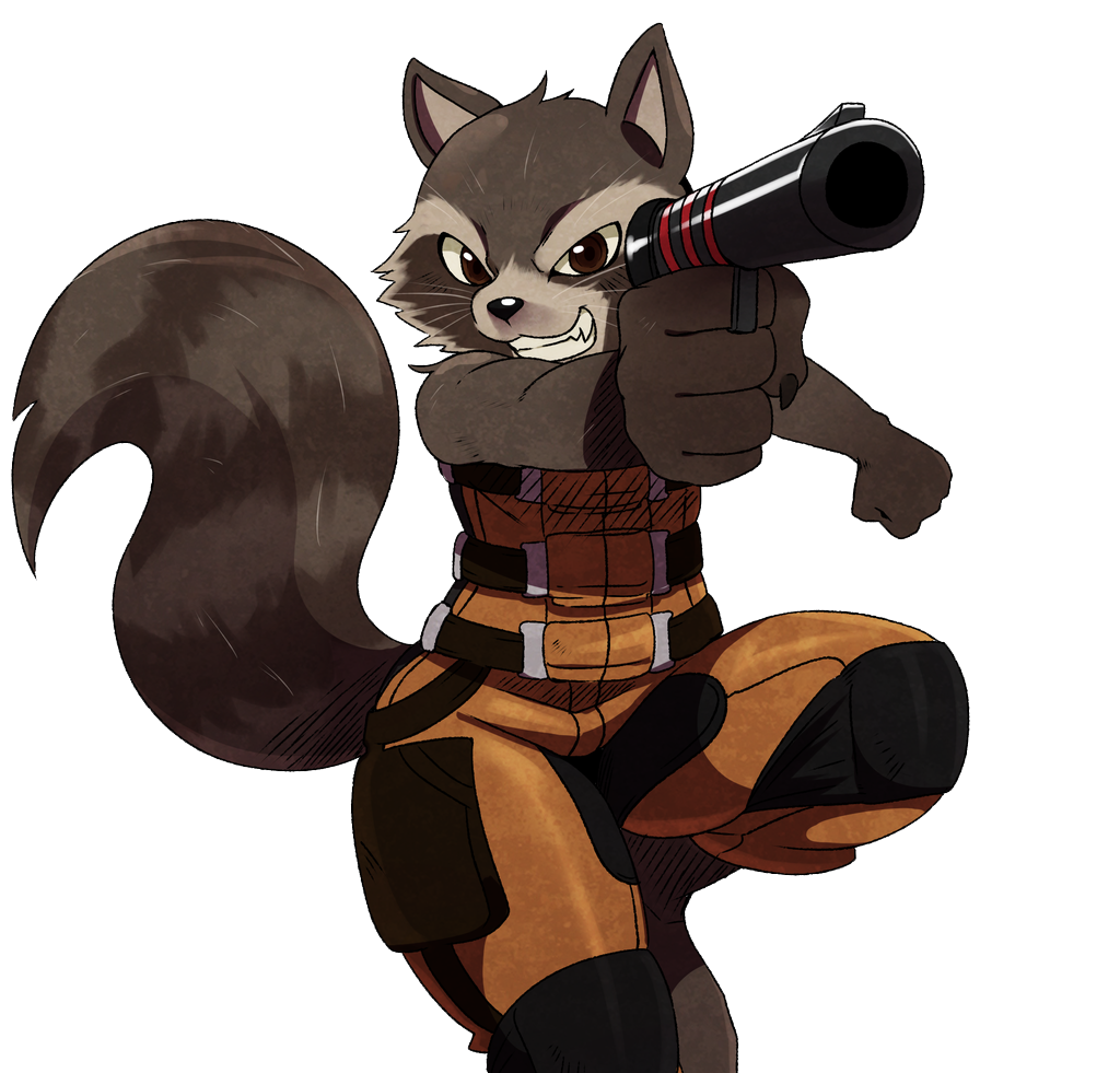Raccoon Rocket Marvel Transparent PNG Image